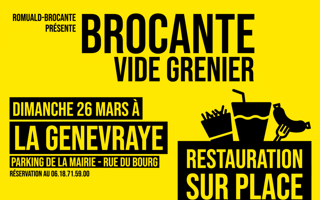 26 Mars // Brocante – Vide grenier dans le bourg de La Genevraye